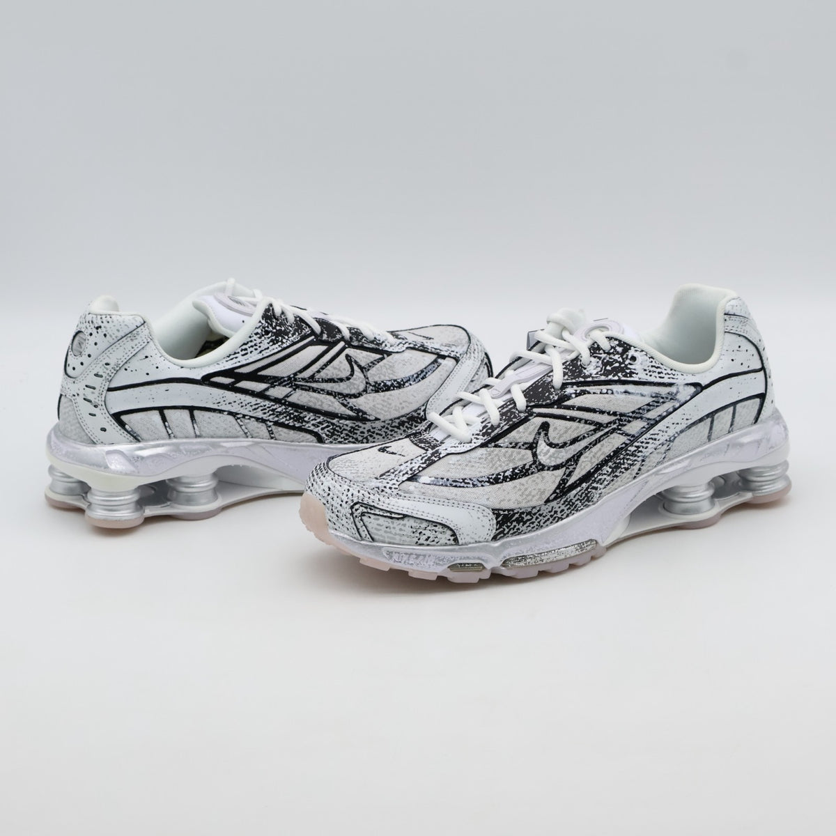 IB8174-100 Nike Shox Ride 2 White Metallic Platinum Black Flat Gold (Men's)