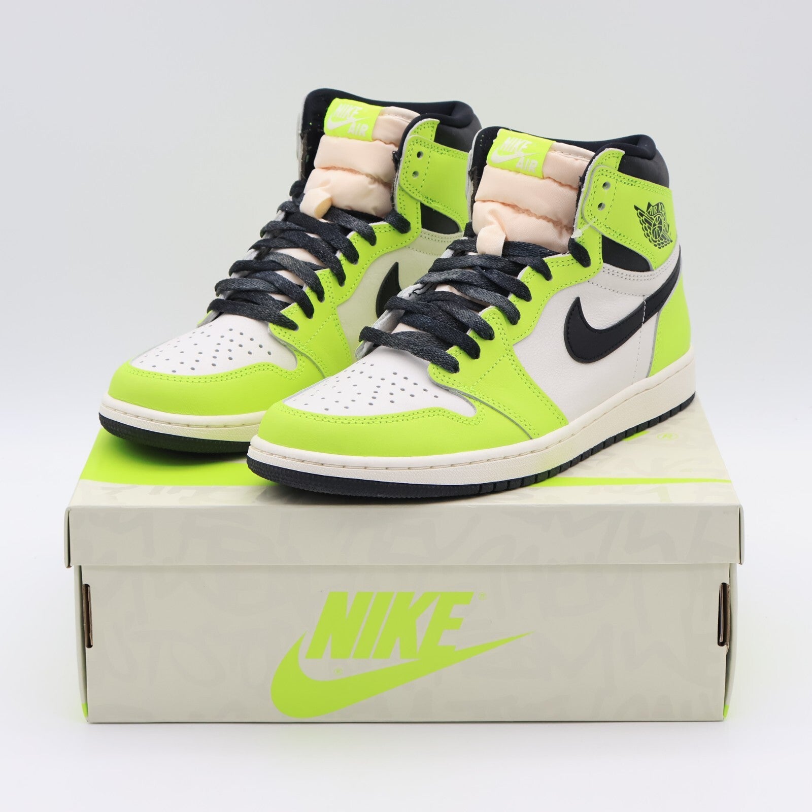 555088-702 Nike Air Jordan 1 High OG Volt Visionaire Vivid Yellow Black (Men's)