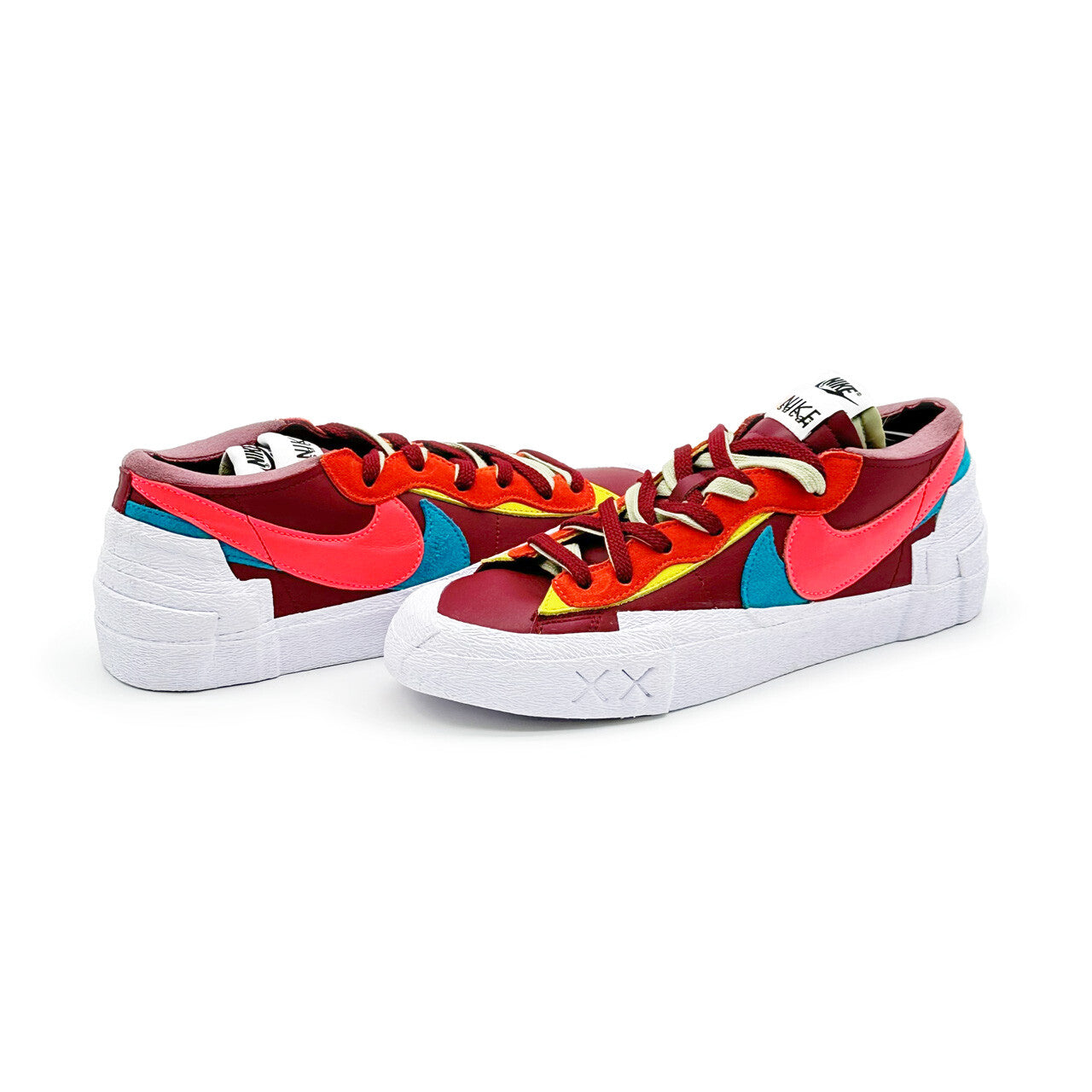 DM7901-600 KAWS sacai Nike Blazer Low Team Red White Maroon Pink Blue (Men's)