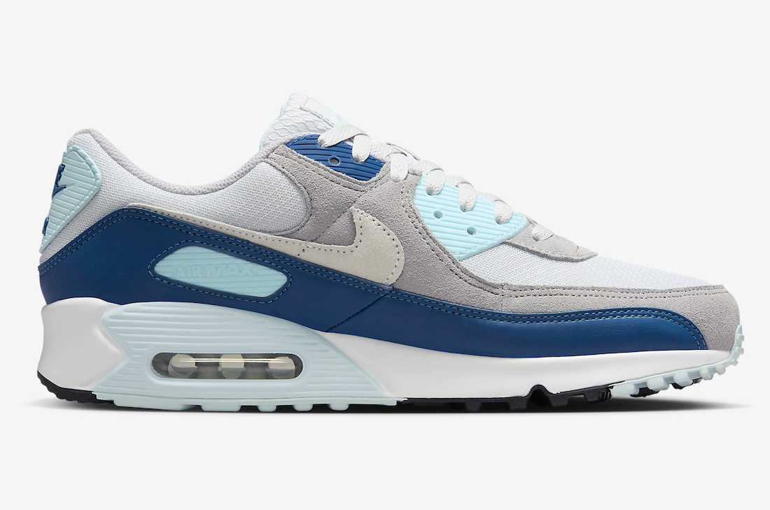 FN6958-001 Nike Air Max 90 Pure Platinum White Glacier Blue (Men's)