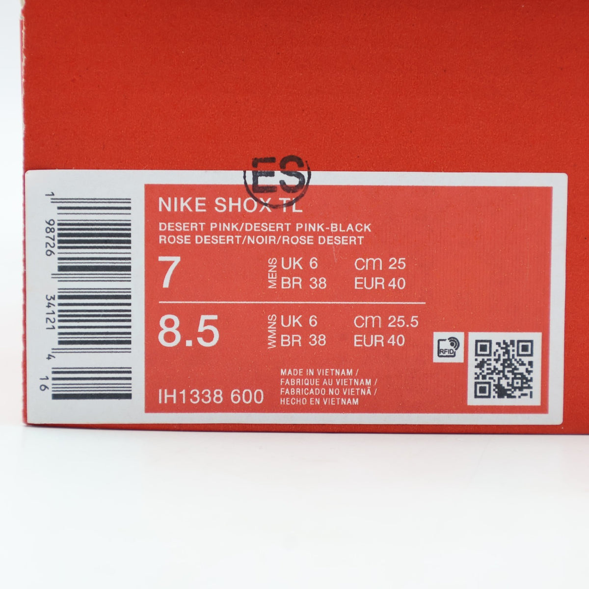 IH1338-600 Nike Shox TL Desert Pink Black (Men's)