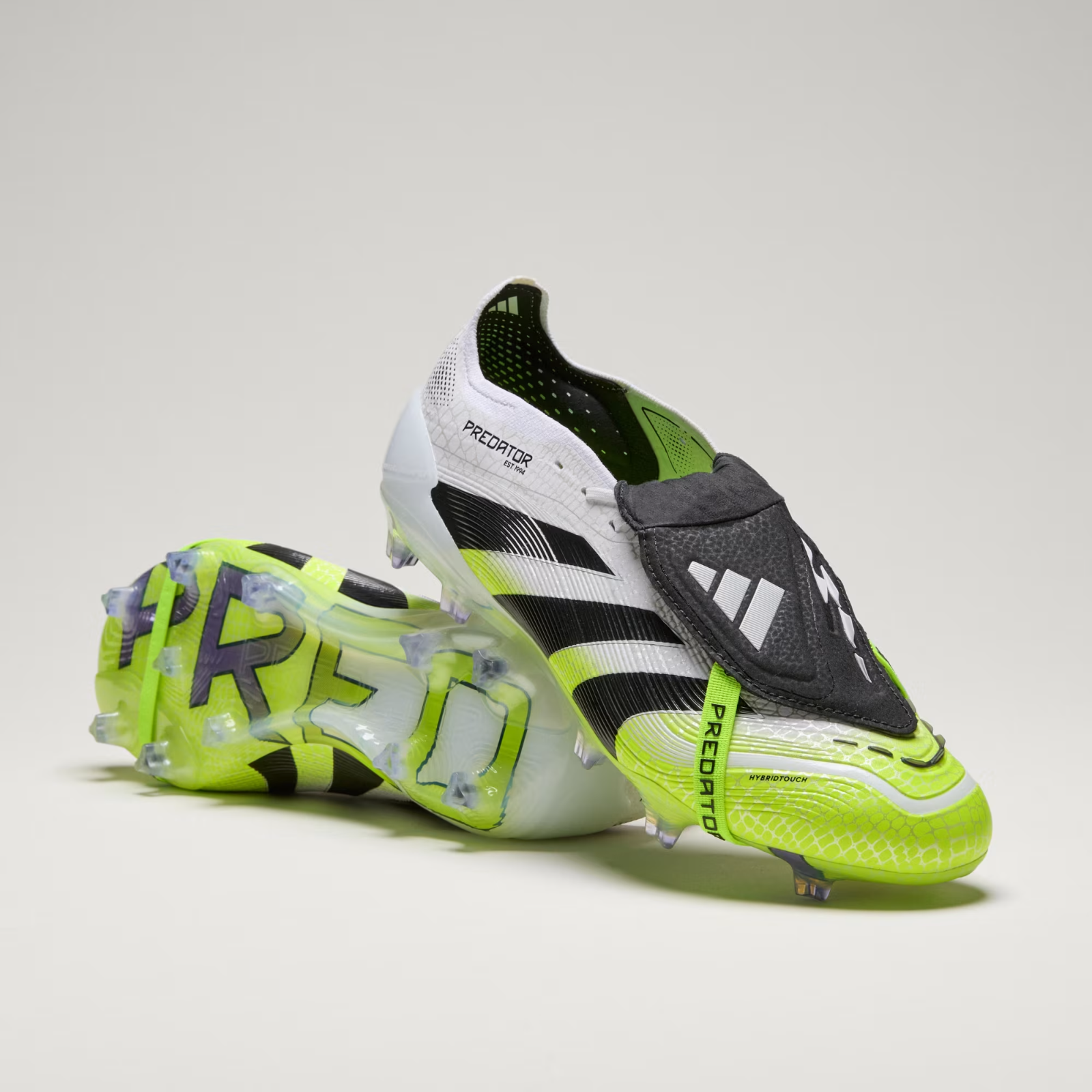JI1092 adidas Predator Elite FT FG Cloud White Core Black Lucid Lemon (Men's)