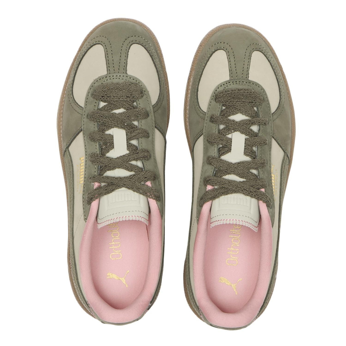 405493-01 Puma PALERMO LUX WNS "PEBBLE GRAY-LODEN GREEN-GUM" (Men's)