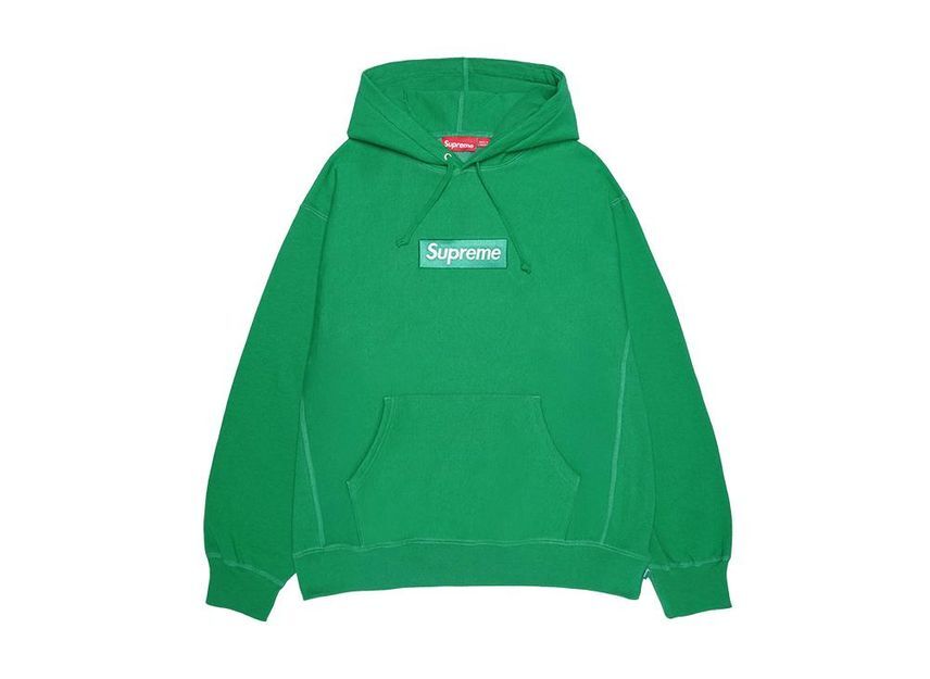 Supreme Box Logo Hooded Sweatshirt Green