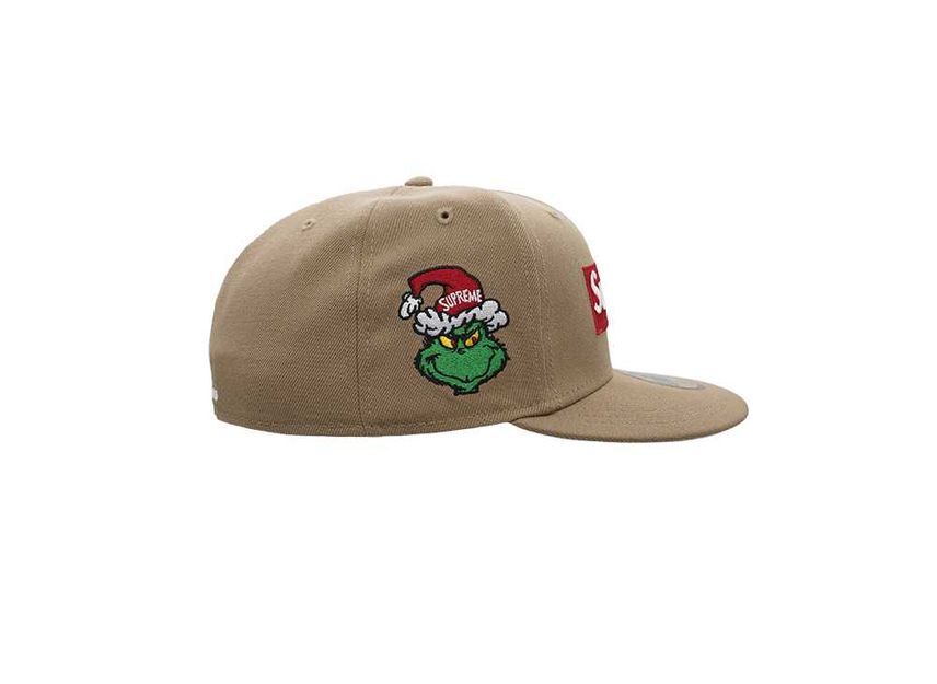 Supreme Grinch Box Logo New Era Tan