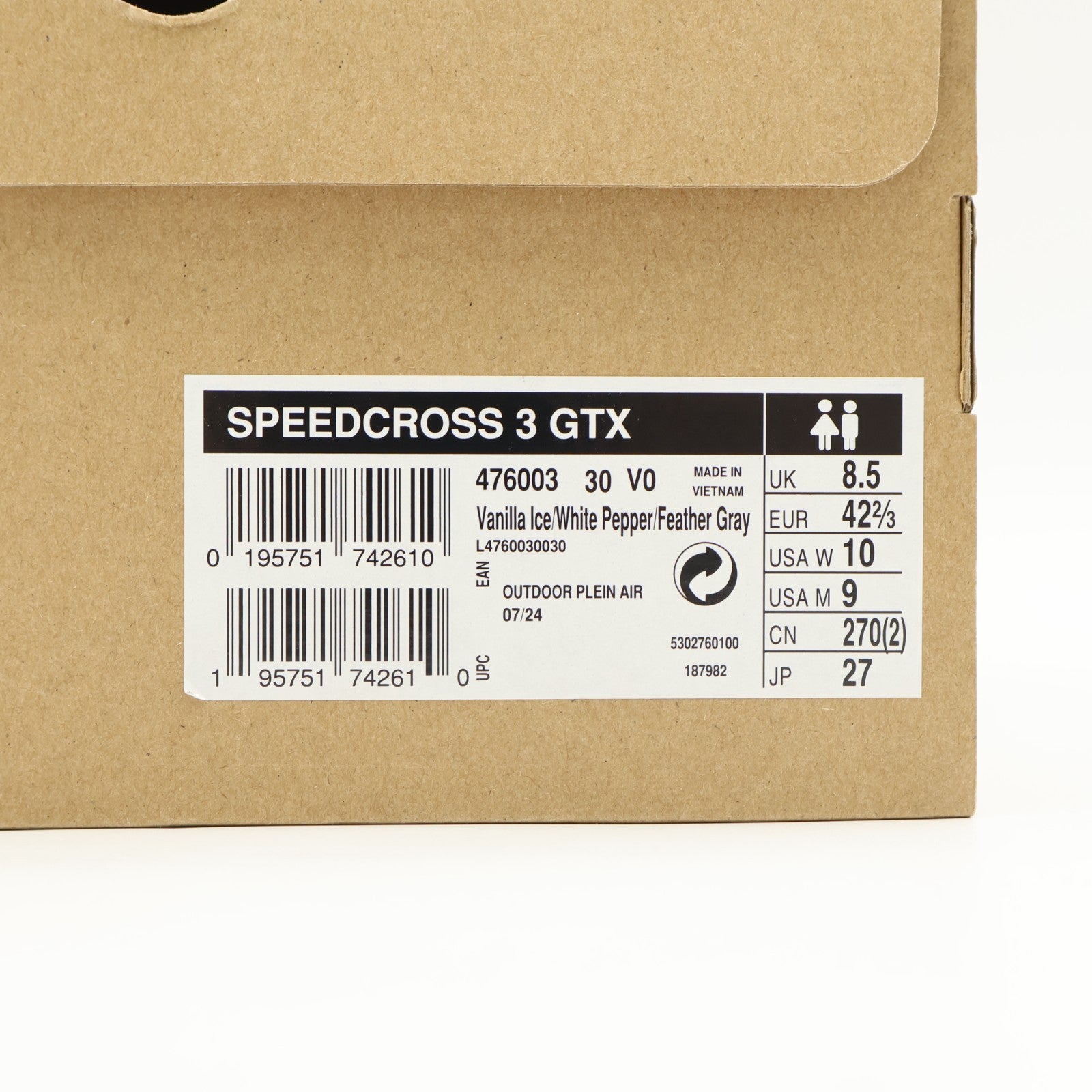 L47600300 Salomon Speedcross 3 GORE-TEX Vanilla Ice White Pepper (Men's)