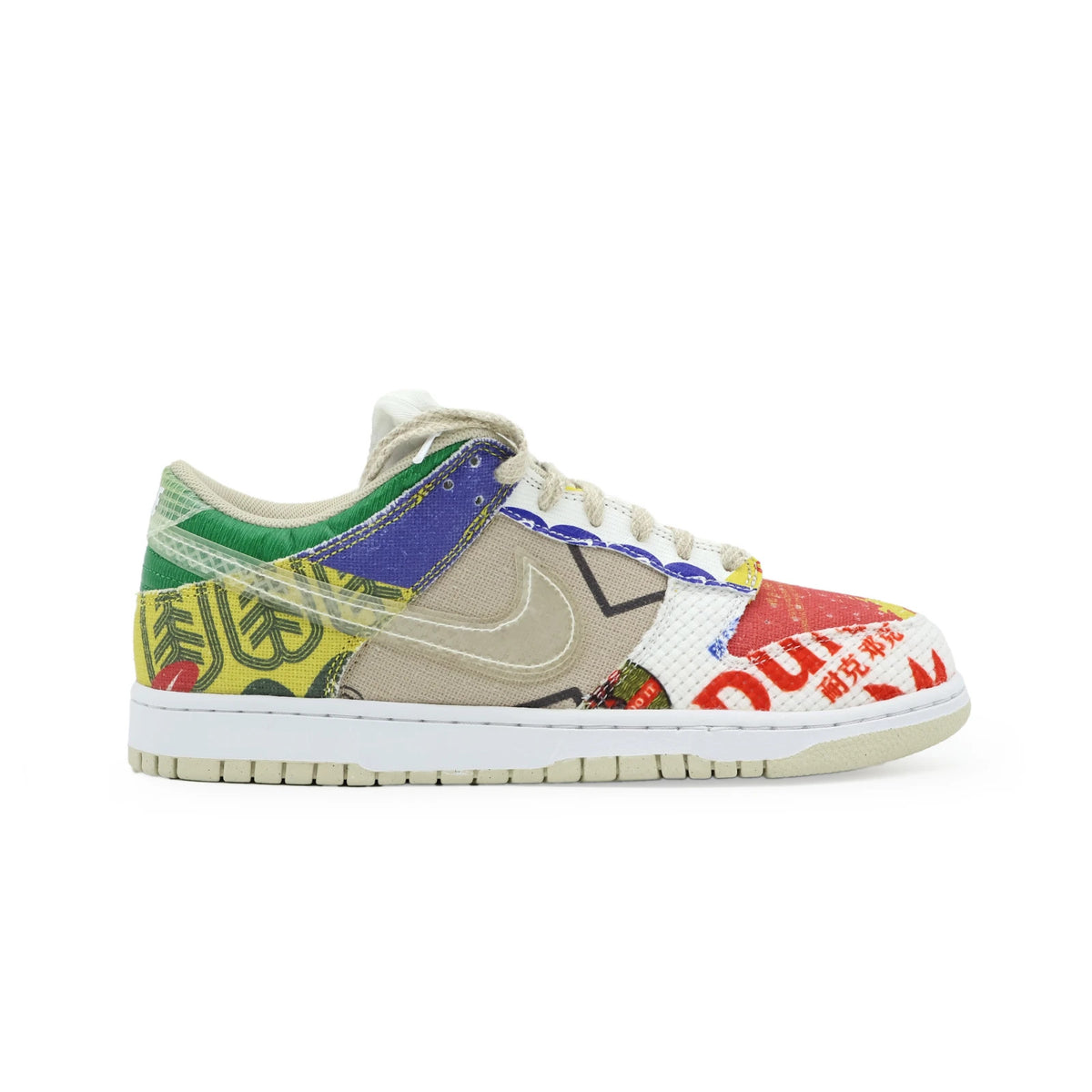 DA6125-900 Nike Dunk Low City Market Red White Beige Multi Green Yellow (Men's)