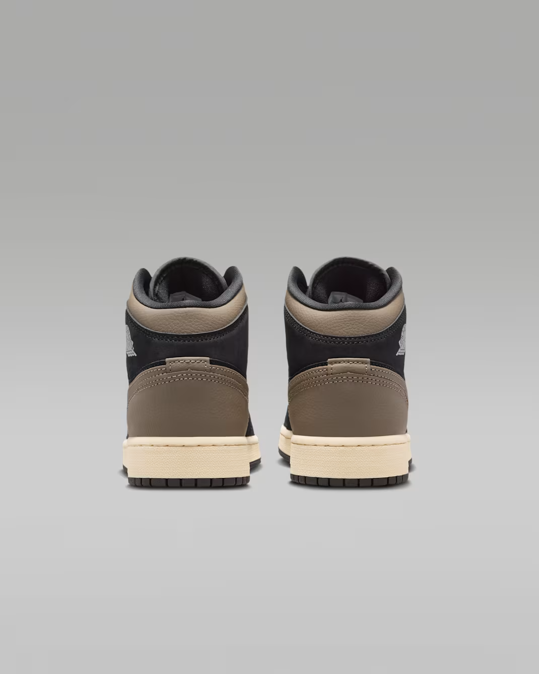 IB7053-002 Nike GS Air Jordan 1 Mid SE Black Olive Grey