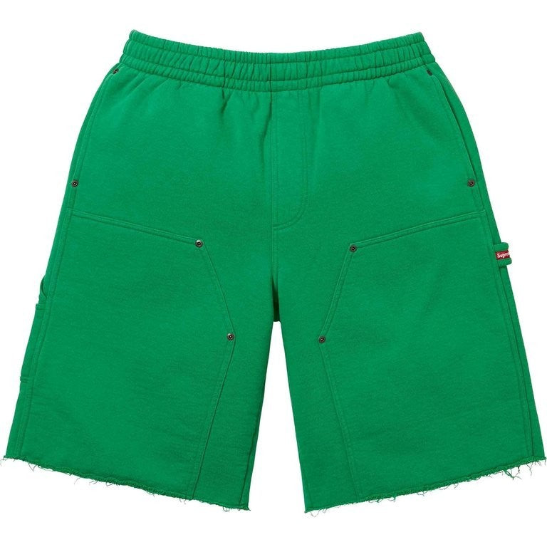 Supreme Double Knee Painter Sweatshort Green