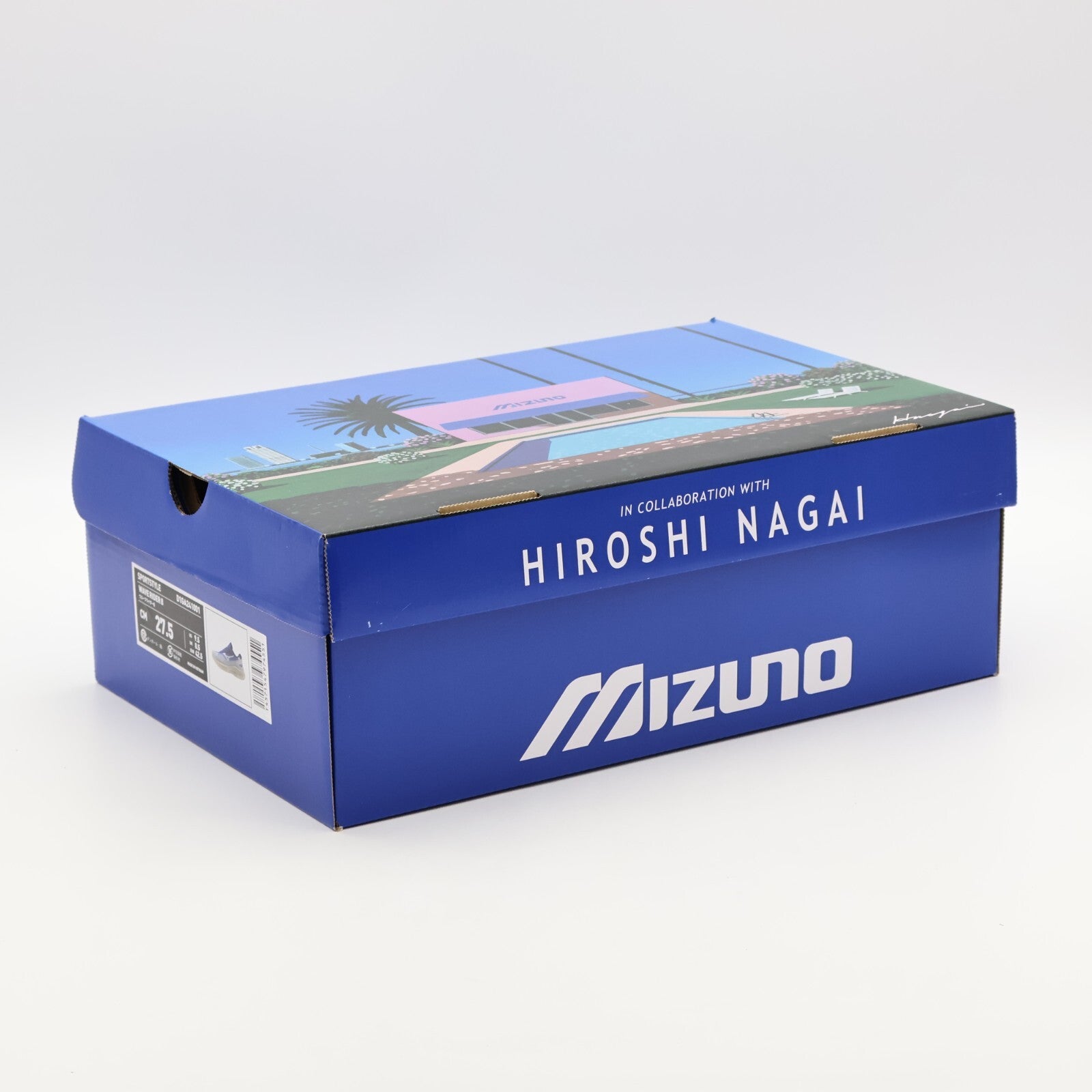 D1GA241001 Hiroshi Nagai Mizuno Wave Rider Î² Blue White Sand Beige (Men's)