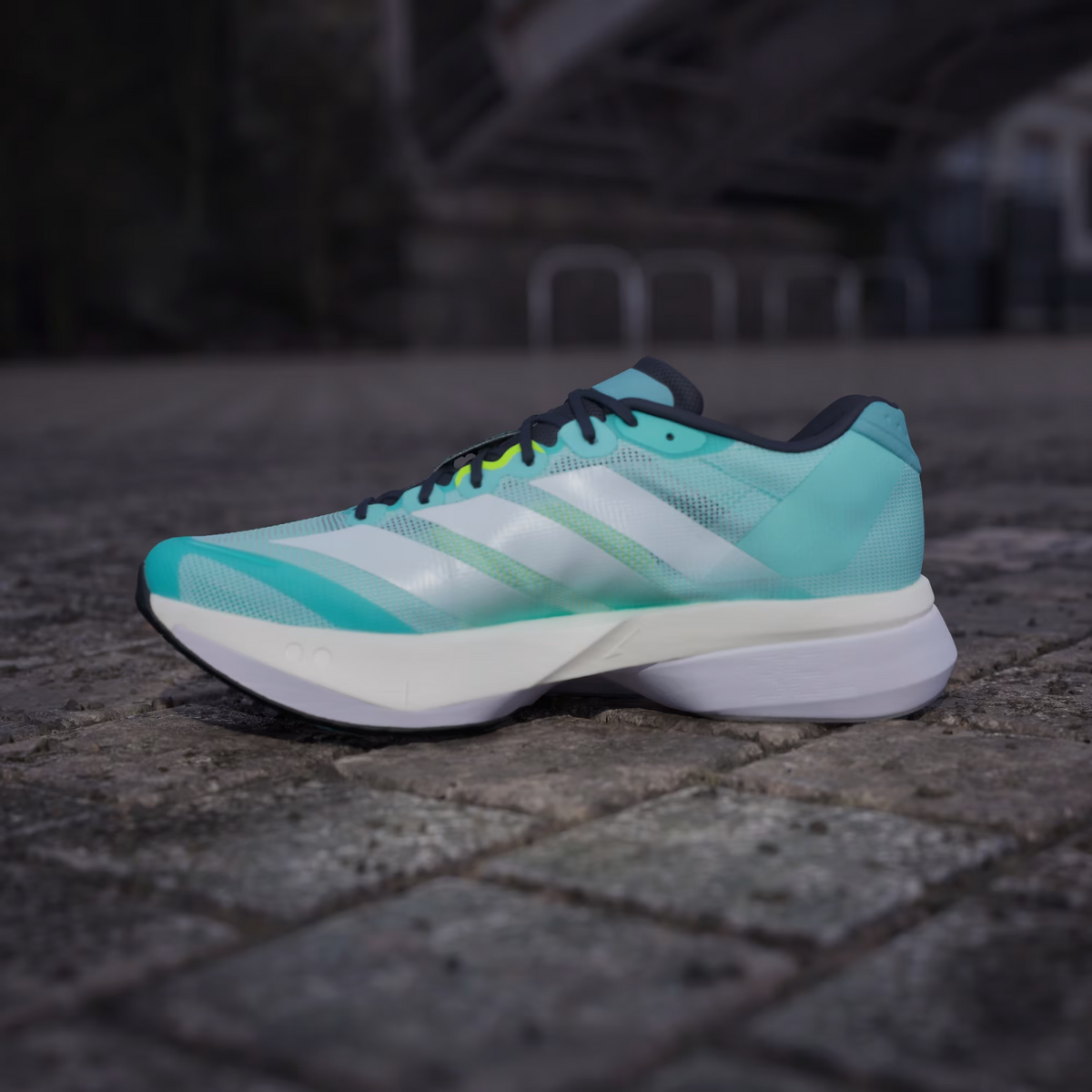 JS4945 adidas Adizero Boston 13 Blue Cloud White Lucid Lemon (Men's)