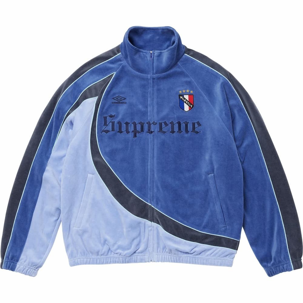 Supreme Umbro Velour Track Jacket Blue