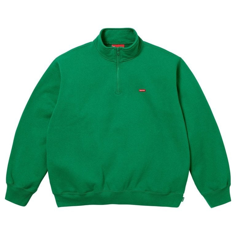 Supreme Small Box Half Zip Pullover (26SS) Green