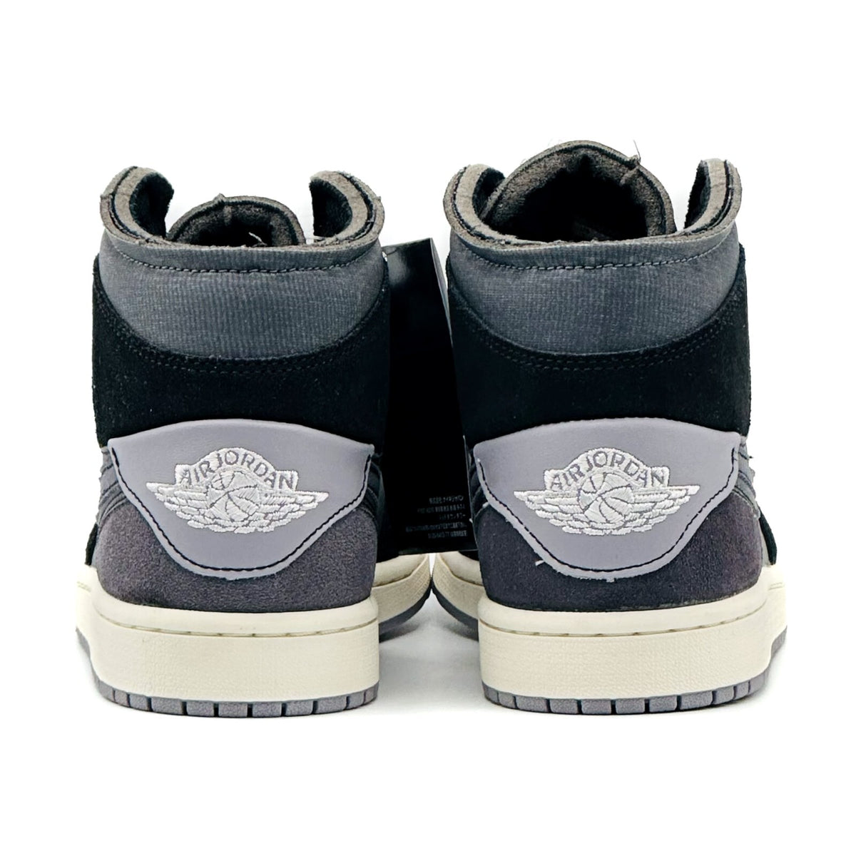 DM9652-001 Nike Air Jordan 1 Mid Craft Inside Out Black Dark Chacoal Grey Sail