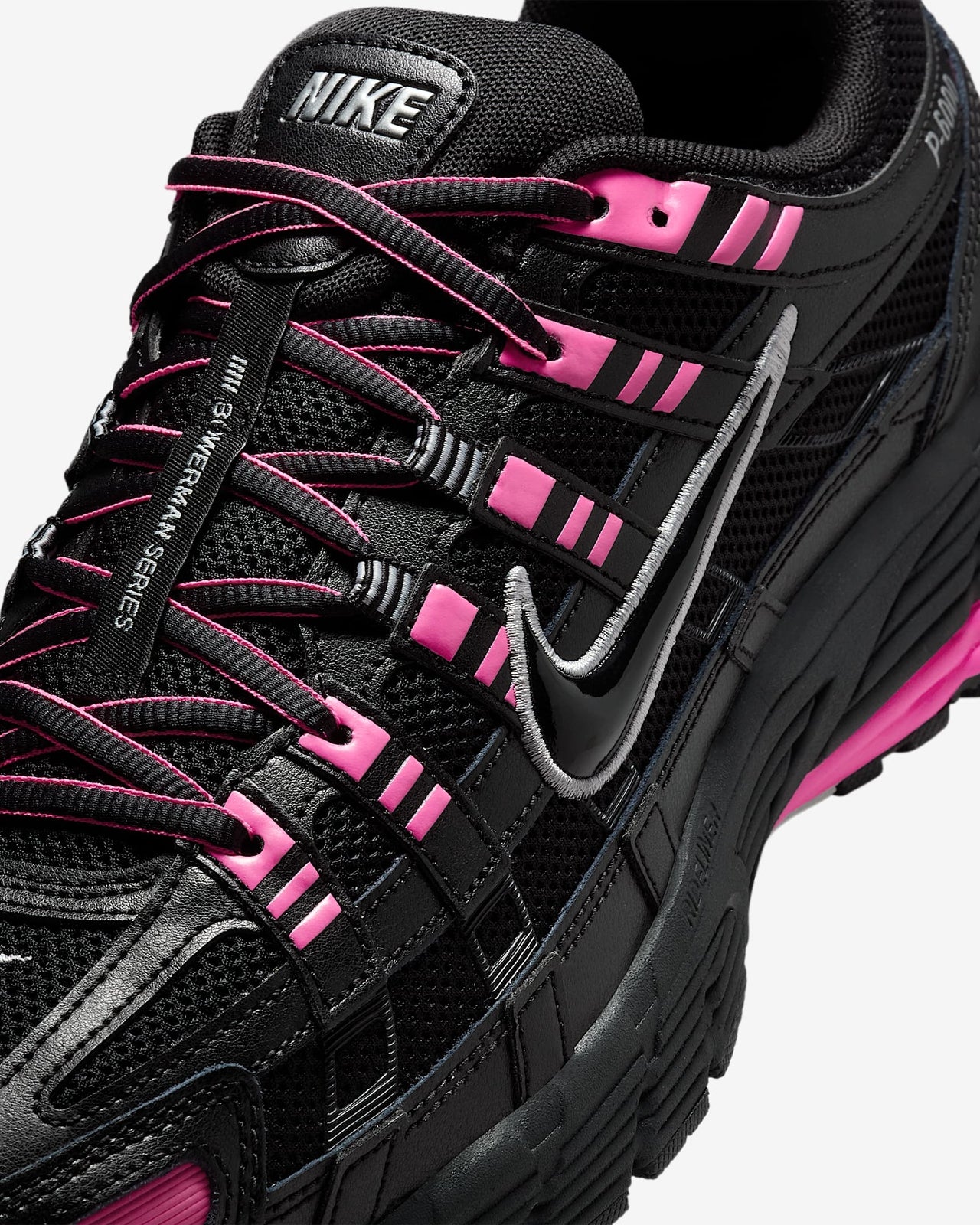 CD6404-600 Nike P-6000 Pink Blast Metallic Silver Black (Men's)
