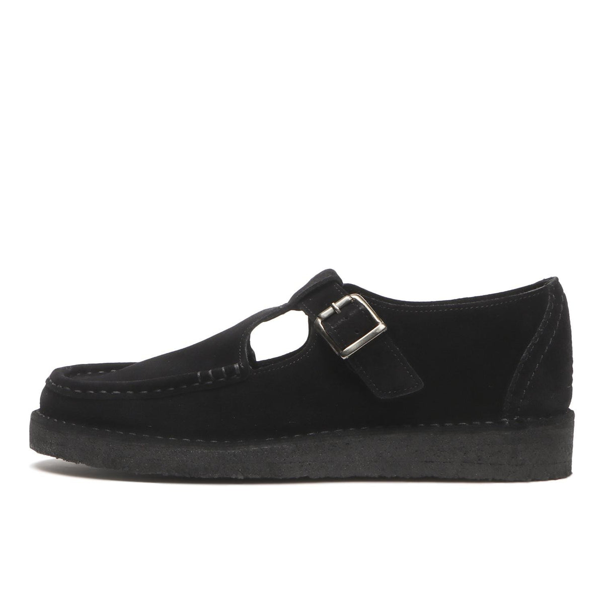26182844 Clarks Nomad T Bar Black Suede ( Men's )