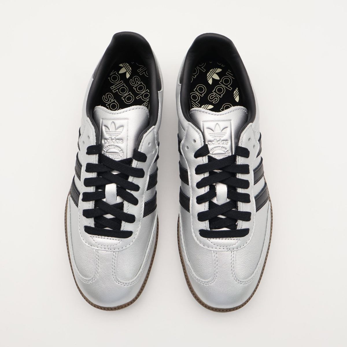 JI4218 adidas Originals Samba OG Silver Metallic Core Black Gum (Women's)