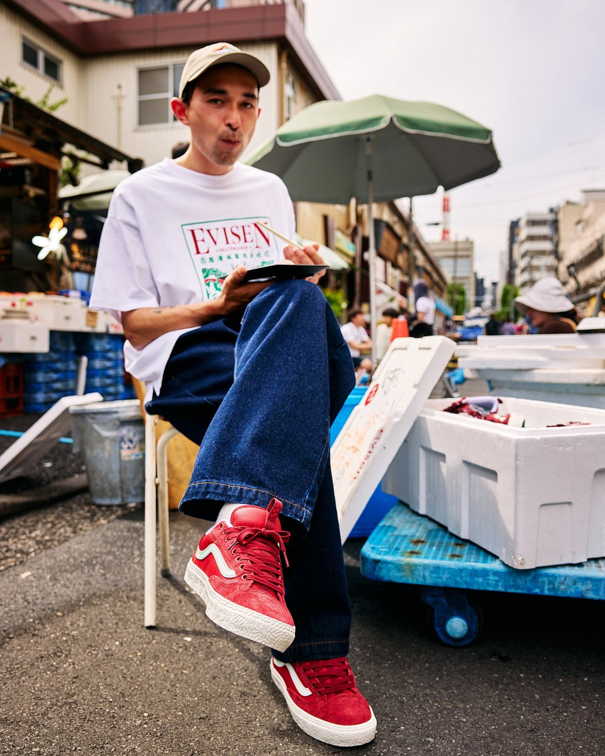 VN000D5RCXS Evisen Skateboards Ã Vans Skate Old Skool 36+ "Ruby Wine" (Men's)