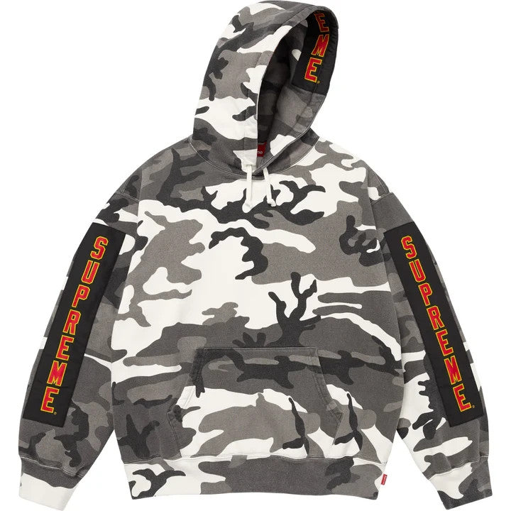 Supreme Woven Patches Hooded Sweatshirt Snow Camo