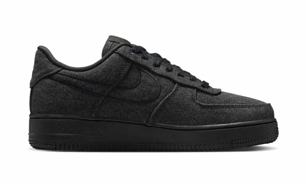 IM7809-010 Nike AIR FORCE 1 '07 LV8 BLACK/BLACK-WHITE-METALLIC SILVER (Women's)