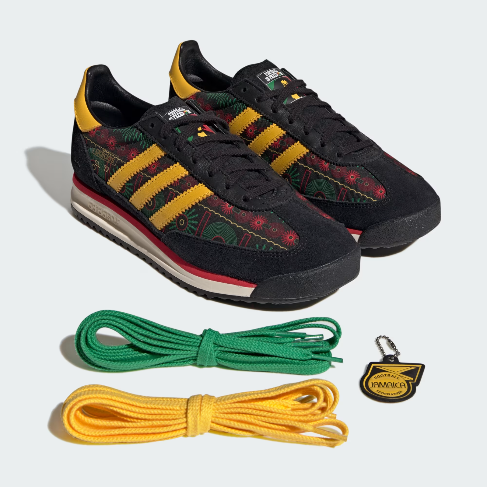 KJ4476 Bob Marley adidas SL72 Multi Colour Dark Green Red (Men's)