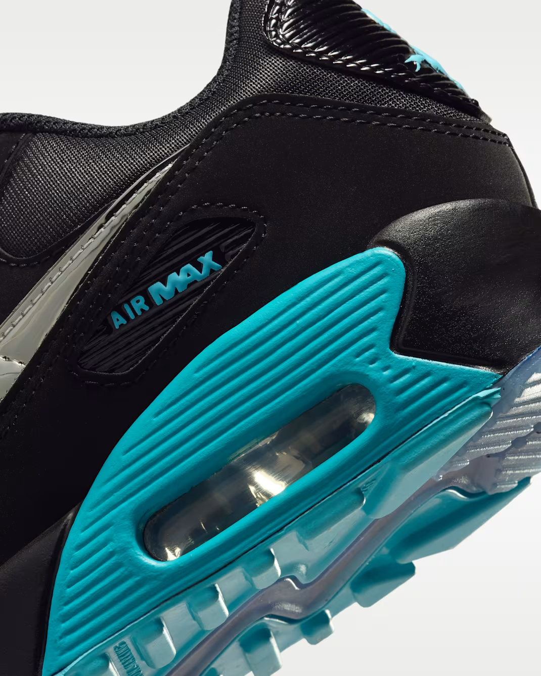 IQ9438-001 Nike Air Max 90 PRM "Black/Gamma Blue" (Men's)