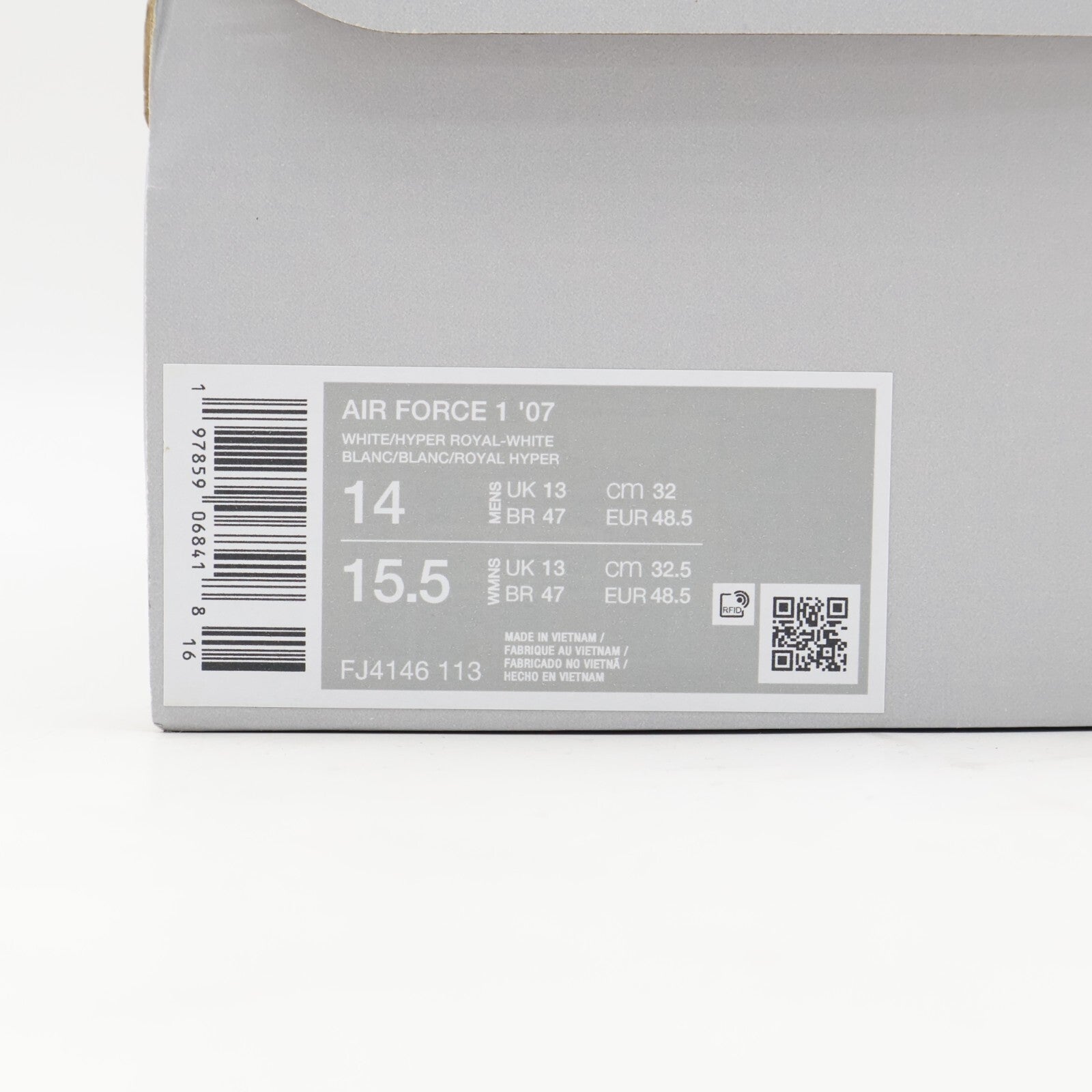 FJ4146-113 Nike Air Force 1 Low Hyper Royal (Men's)