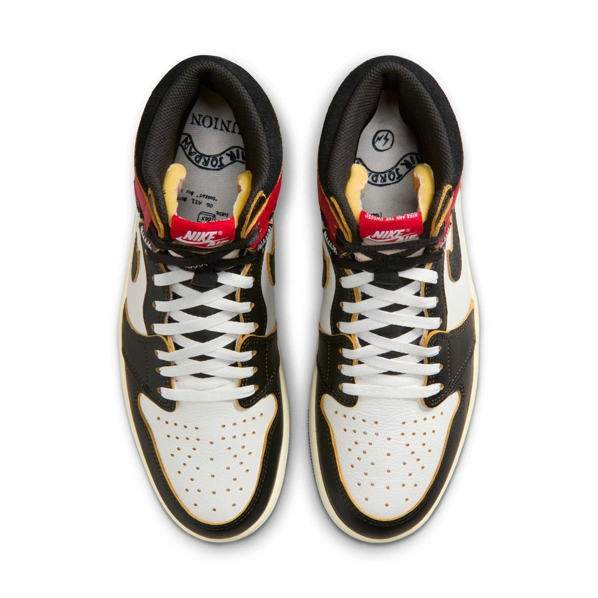 IO7847-002 fragment design UNION Nike Air Jordan 1 High OG Black Varsity (Men's)