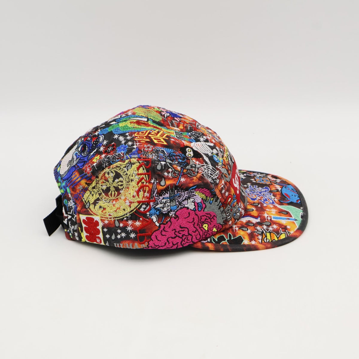 Supreme AOI Embroidered Camp Cap Flames