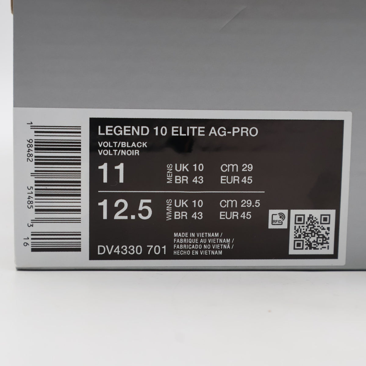 DV4330-701 Nike Tiempo Legend 10 Elite Volt Black (Men's)
