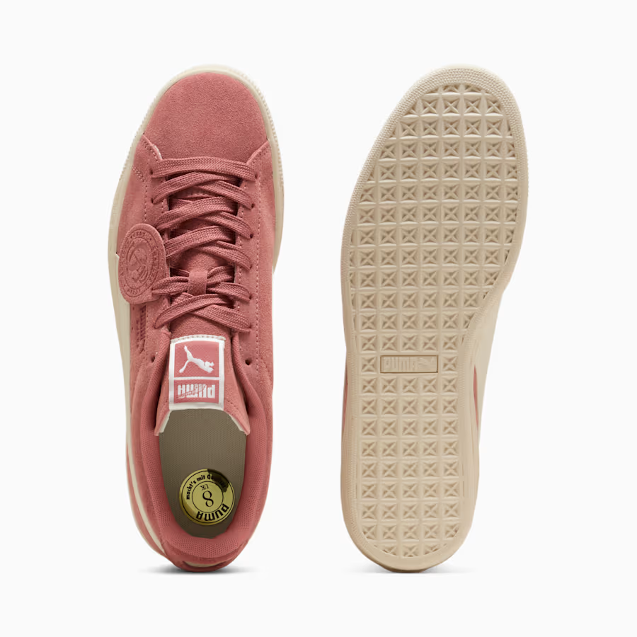408464-01 Puma Suede Charles F Stead "Deeva Peach/Alpine Snow" (Men's)
