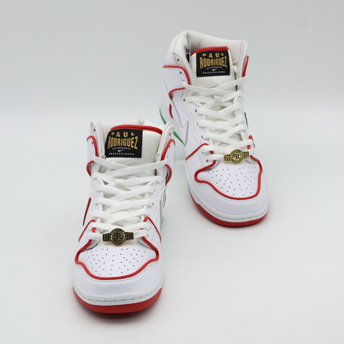 CT6680-100 Paul Rodriguez Nike SB Dunk High Mexican Boxing White Red (Men's)