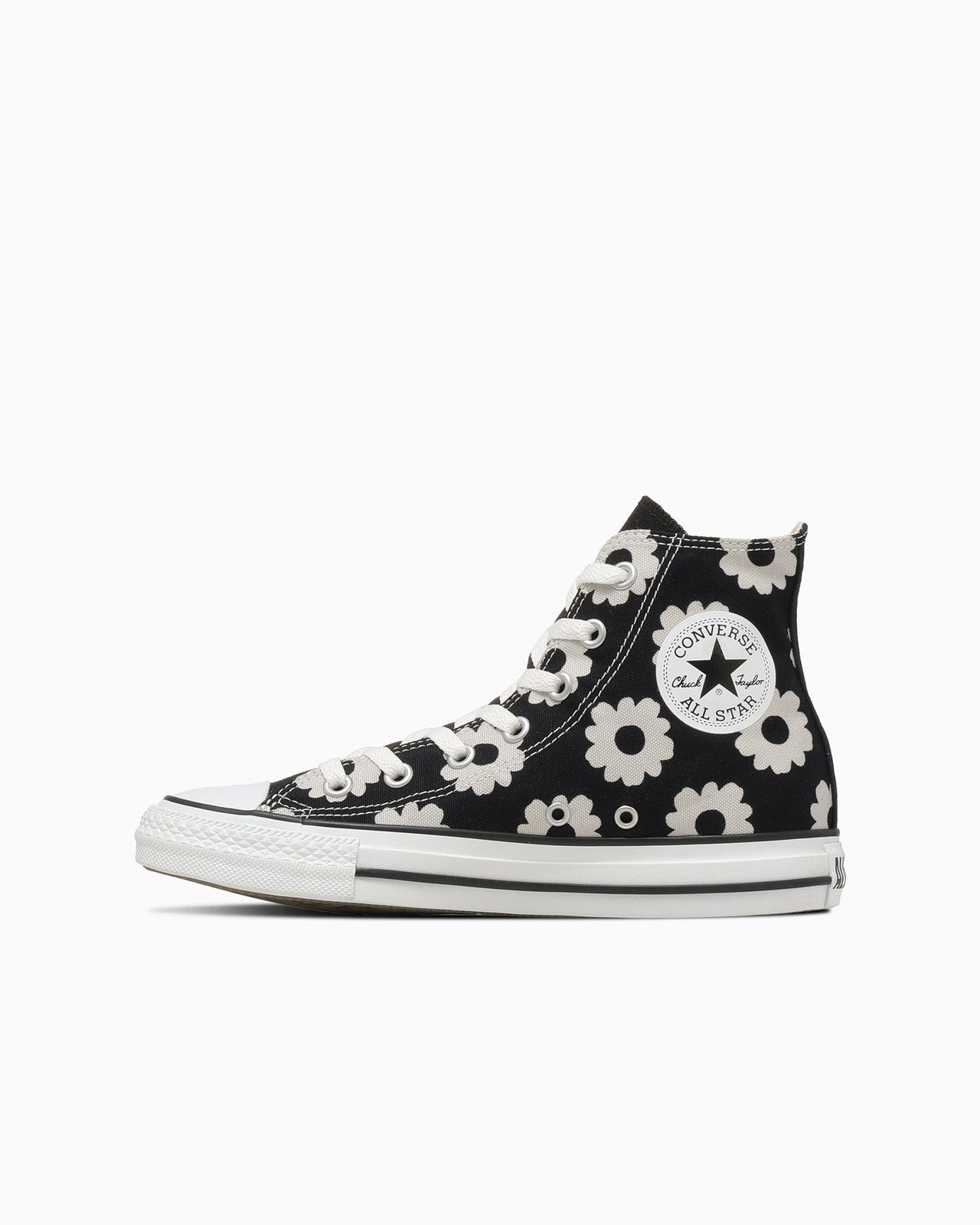 31318120 Converse All Star Flowerprint Hi BlackDark Gray (Women's)