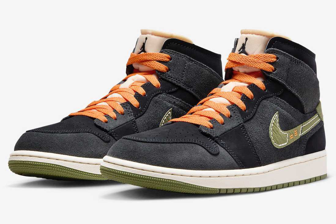 FD6817-003 Nike Air Jordan 1 Mid SE Craft Anthracite Light Olive (Men's)