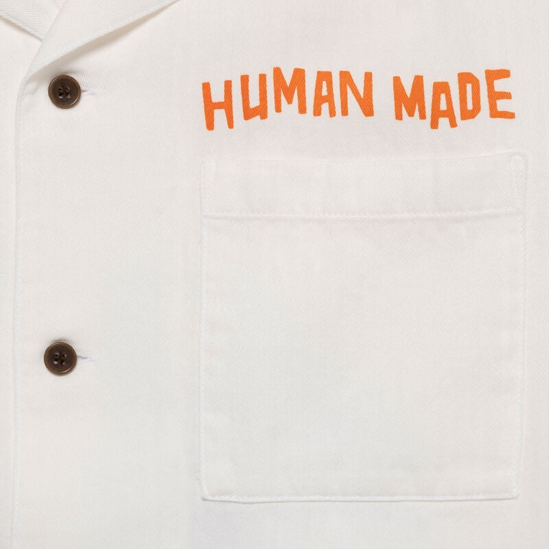 HUMAN MADE Ningensei Wa Printed Shirt White