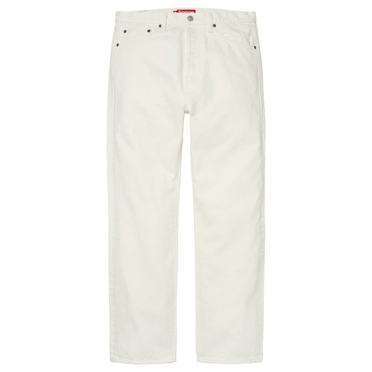 Supreme Slim Straight Selvedge Jean White