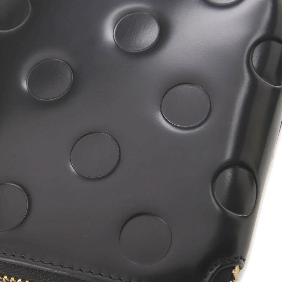 COMME des GARCONS Wallet Polka Dot Embossed Bifold Wallet with Coin Purse Black