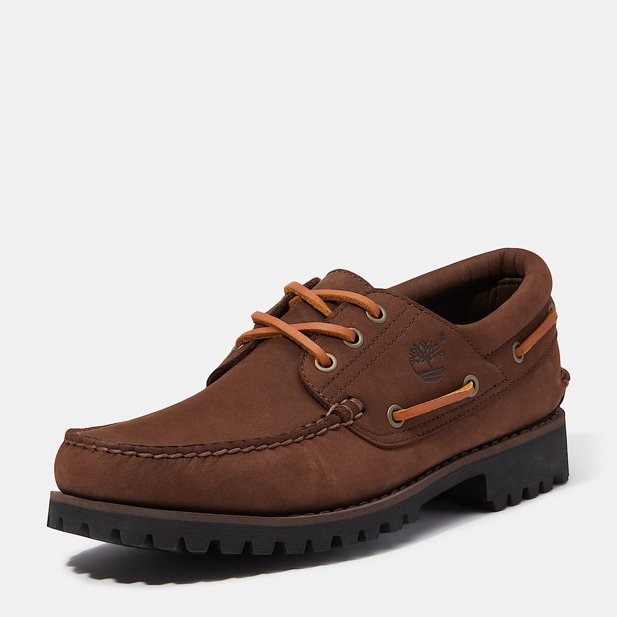 TB0A2PDQW07 Timberland 3-Eye Lug Handsewn Boat Shoe "Brown Nubuck" (Men's)