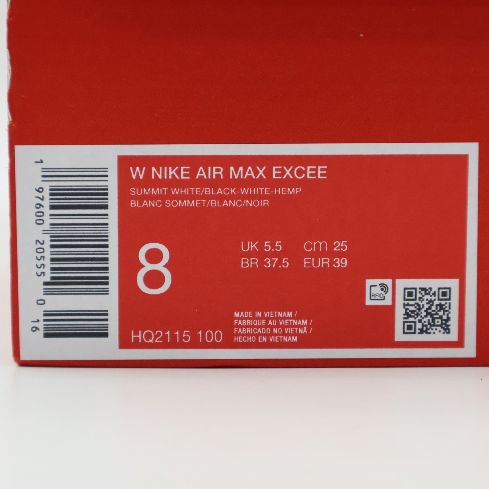 HQ2115-100 Nike Air Max Excee Summit White White Hemp Black (Women's)