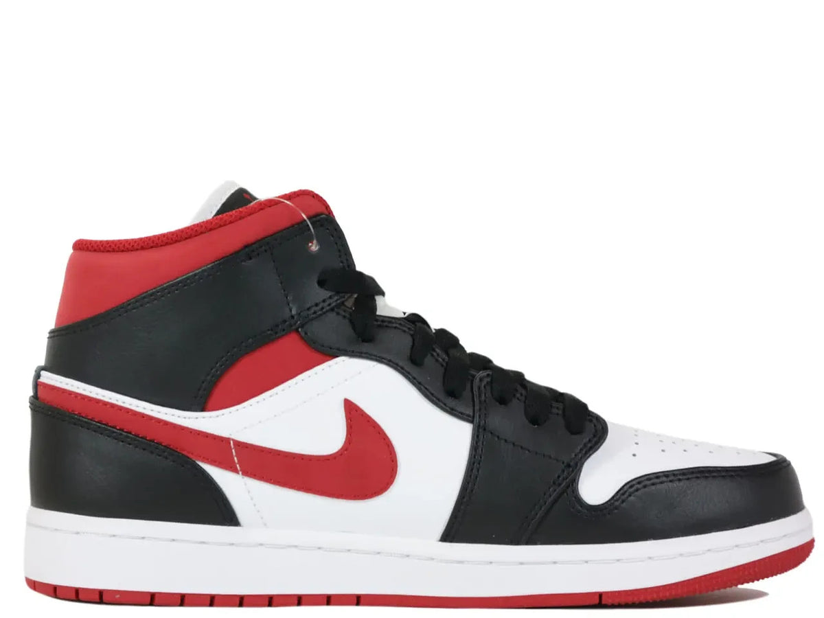 554724-122 Nike Air Jordan 1 Mid "White/Gym Red Black" (Men's)
