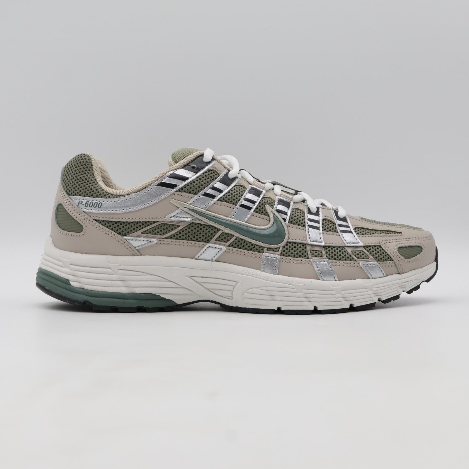 CD6404-203 Nike P-6000 Cream 2 Anthracite Metallic Silver Clay Green (Men's)