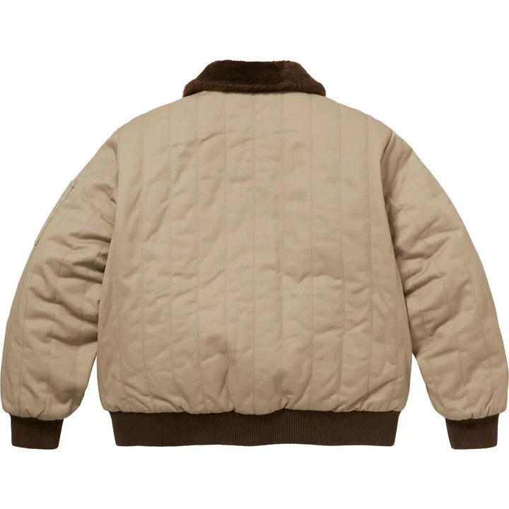 Supreme Dickies Reversible Quilted Faux Fur Work Jacket Tan