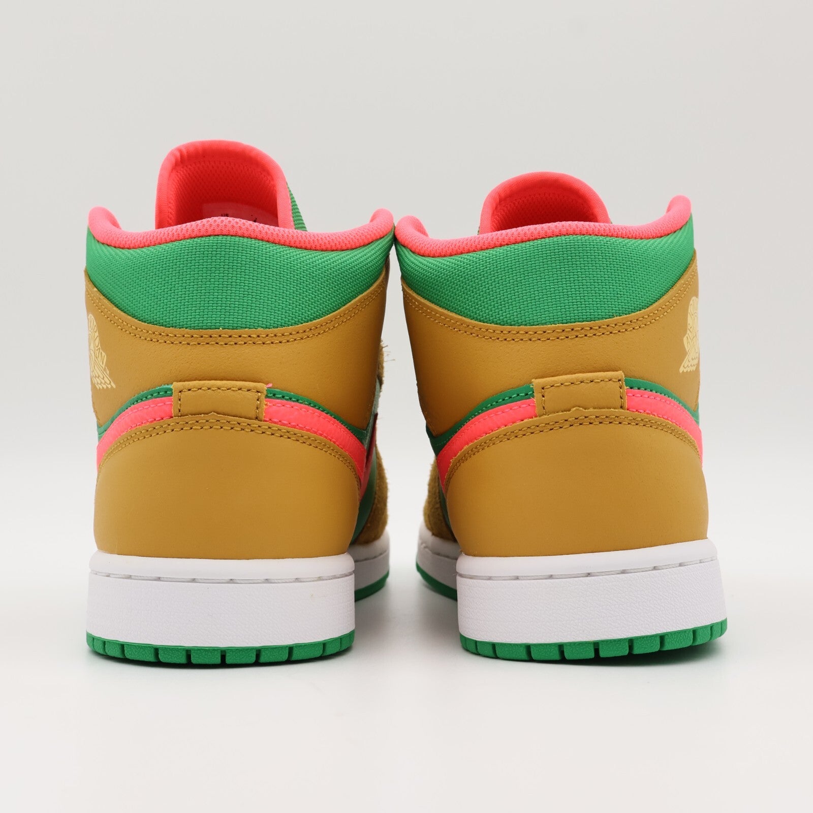 DX4332-700 Nike Air Jordan 1 Mid Wheat Water Melon Chutney Lucky Green (Men's)