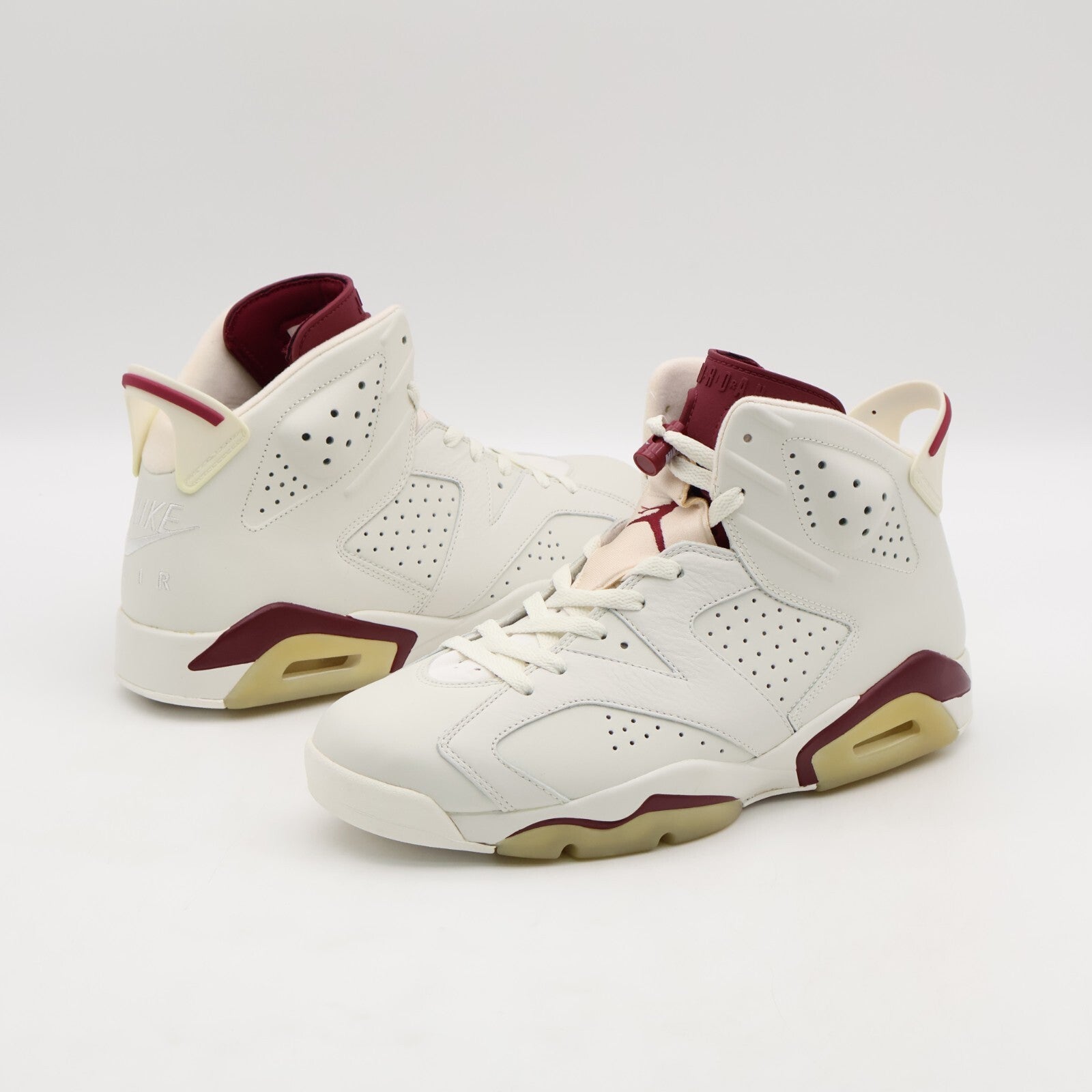384664-116 Nike Air Jordan 6 Retro Maroon White Red Cream Ivory Burgundy Wine