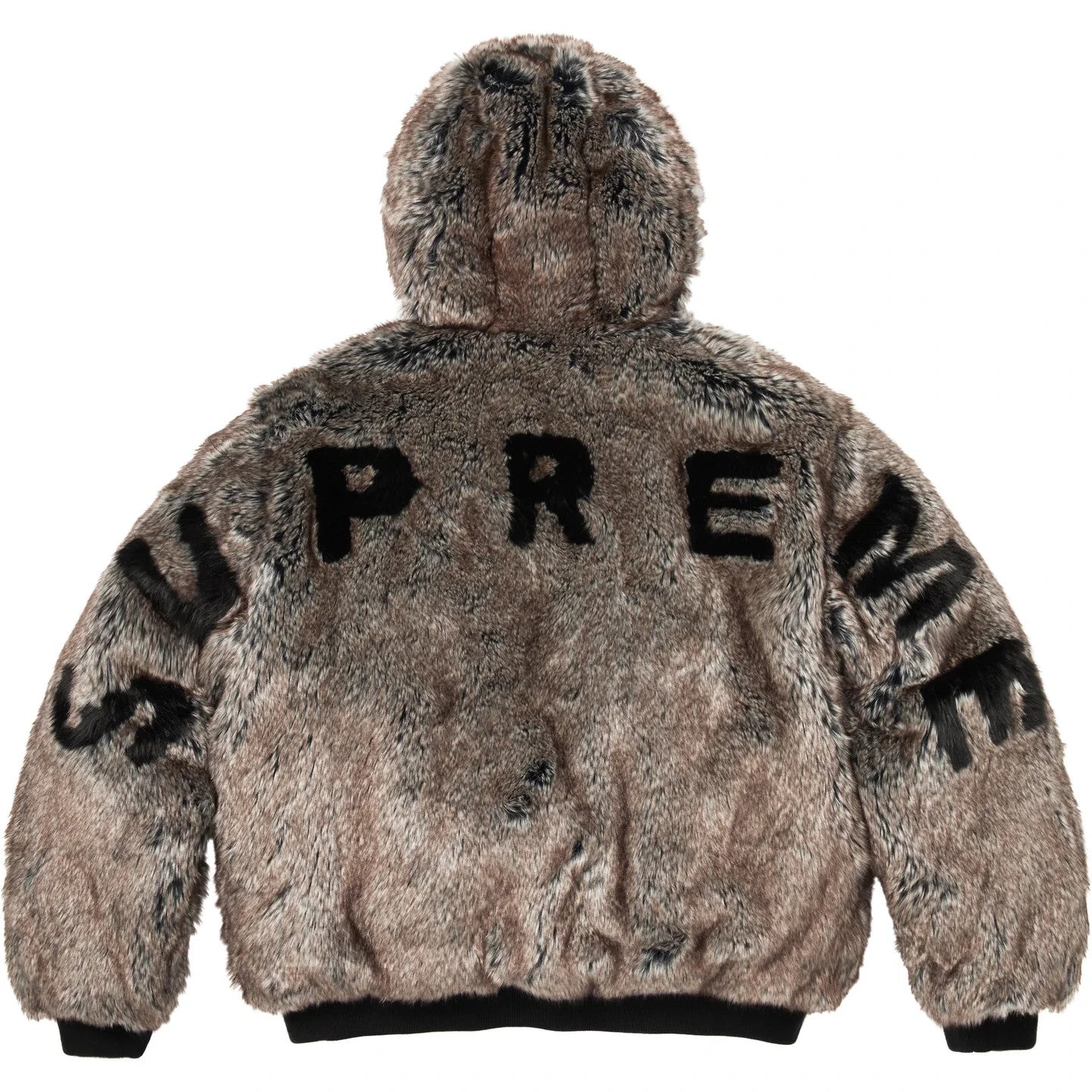Supreme Reversible Faux Fur Hooded Work Jacket Red