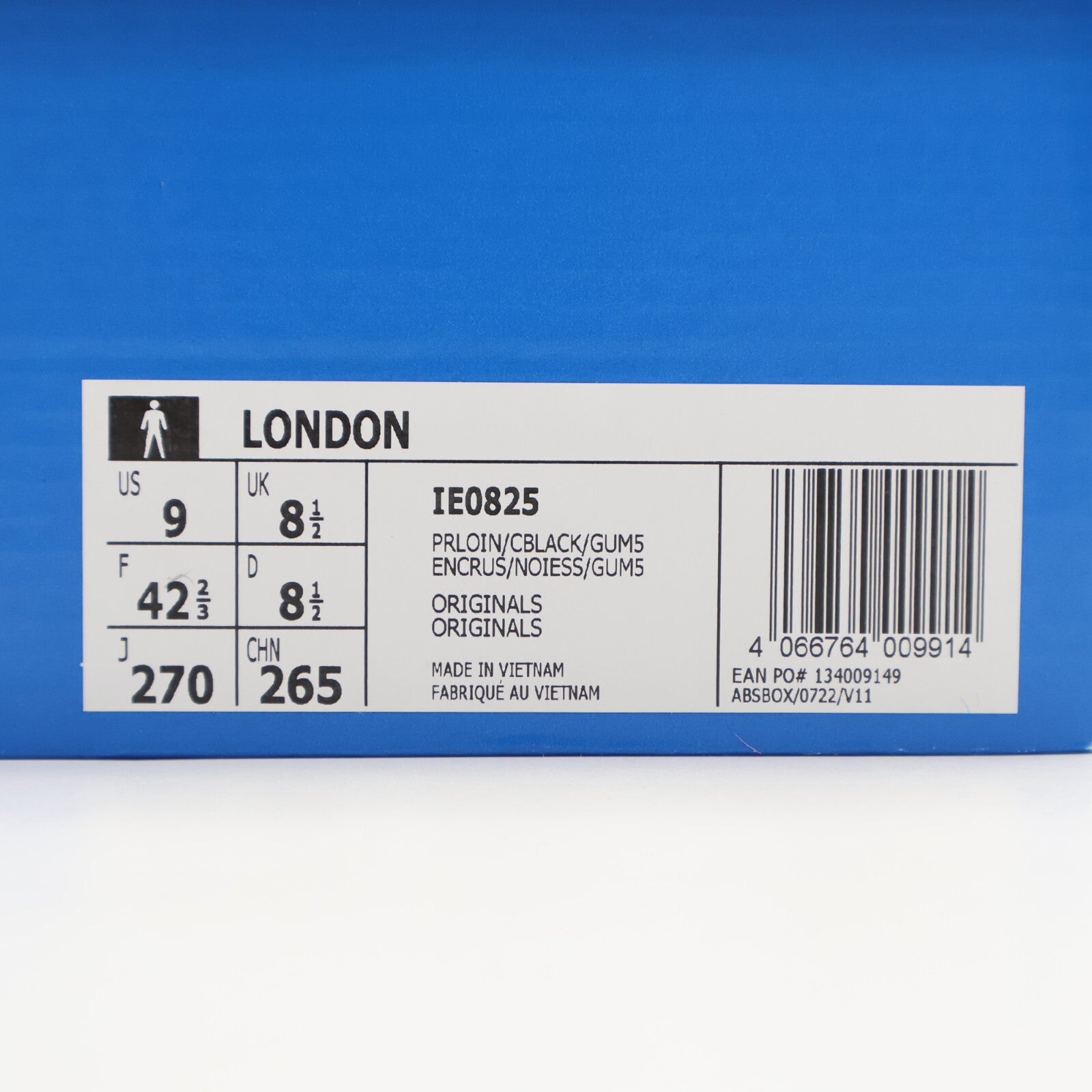 IE0825 adidas Originals London Preloved Ink Core Black Gum Navy Blue (Men's)