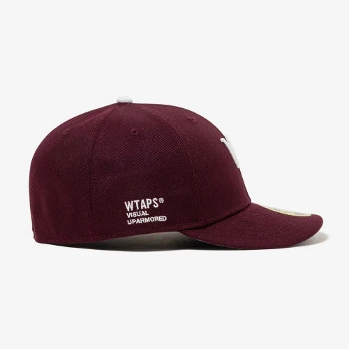 378639 WTAPS 59Fifty Low Profile Cap Poly Twill New Era Maroon 242NENED-HT02