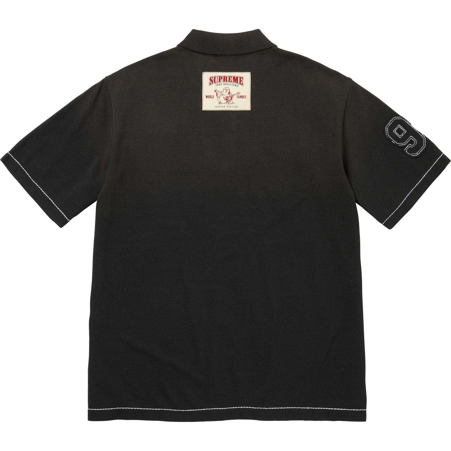 Supreme True Religion Applique Polo Black