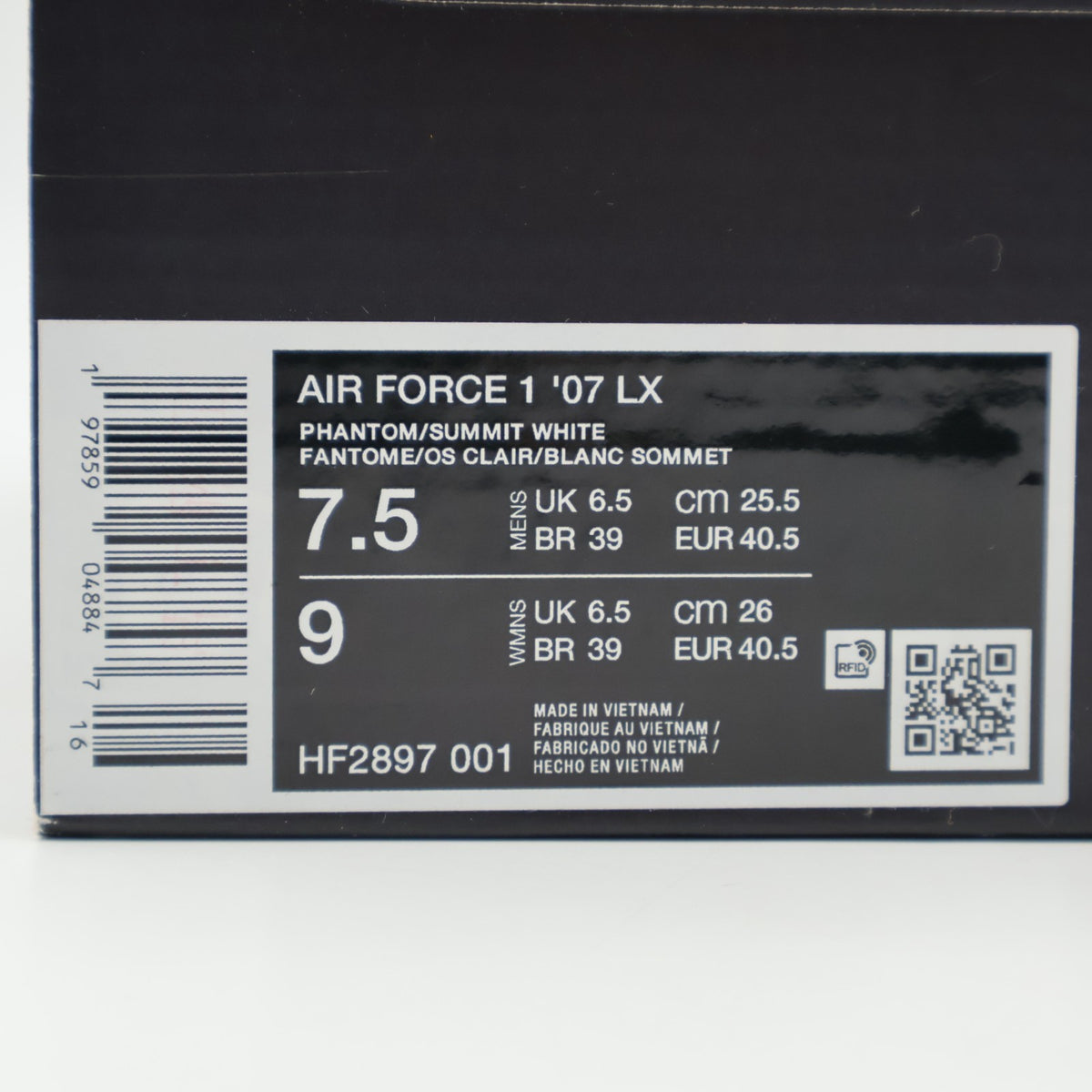 HF2897-001 Nike Air Force 1 Low Phantom and Light Bone (Men's)