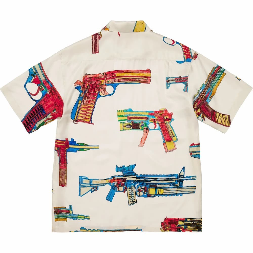 Supreme Guns Silk S/S Shirt Stone